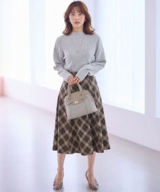 ANY SIS 【洗える】ベルトポイントフレア スカート