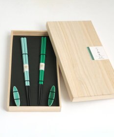 たち吉 【たち吉】かさね色箸・箸置セット花柳〈箸2膳・箸置2個〉