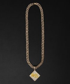 WEGO Mモチーフラインストーンネックレス