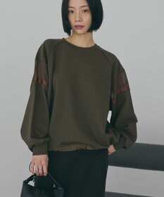 AMERICAN HOLIC 異素材ドロスト配色プルオーバー