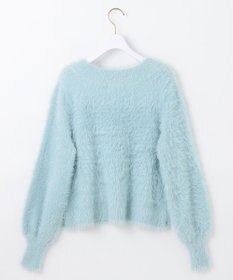 ANY SIS 【洗える】フィルムラメシャギー ニット