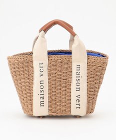 LA BAGAGERIE 【maison vert】【ペーパー素材・多収納】ロゴテープかごバッグ