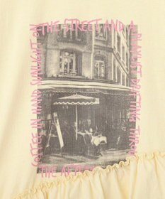 earth music&ecology 異素材ドッキンググラフィックTシャツ