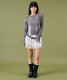 WEGO ダメージショートニット