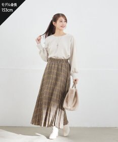 Tiaclasse 【洗える】ボンディングパフスリーブチュニック