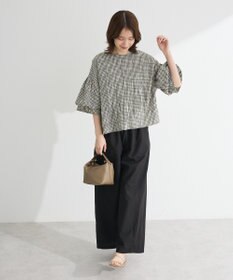 Green Parks 前後２ｗａｙ袖バルーンギンガムチェックブラウス