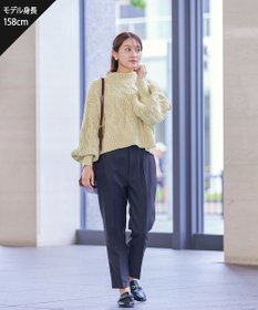 Tiaclasse L 【洗える】センタープレス テーパードパンツ