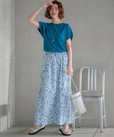 23区 【SLOW/一部店舗限定】ボタニカルプリント スカート