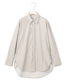 ICB 【洗える】 ライトフェイクレザー シャツ