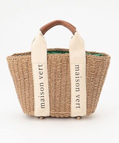LA BAGAGERIE 【maison vert】【ペーパー素材・多収納】ロゴテープかごバッグ