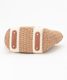 LA BAGAGERIE 【maison vert】【ペーパー素材・多収納】ロゴテープかごバッグ