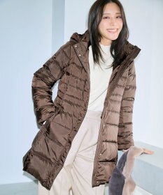 ANY SIS 【2WAY】シルキータフタロング ダウン ブラウン