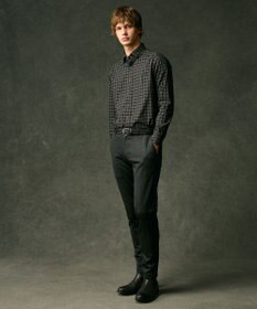 JOSEPH ABBOUD 【綿100％】ファインカウントシャンブレーチェックシャツ