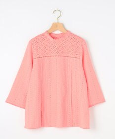 組曲 S エンブロイダリーレースハイネック ブラウス