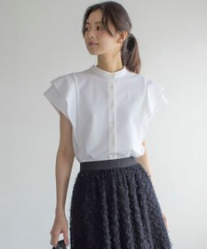 組曲 【前後着用可】ドライタッチダブルフレア ブラウス