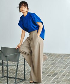 ICB 【接触冷感・UVカット・洗える】ヴィンテージスパンブロード デザインブラウス