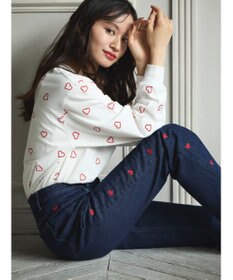 Green Parks ・Ｄｏｕｂｌｅ　Ｆｌａｇｓ　ハート刺繍ロンＴ