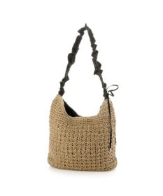 UNBILLION カシュカシュ cachecache / ドロストフリルハンドル地柄編みトート カゴバッグ