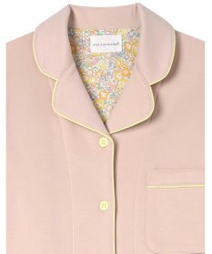 une nana cool 【綿混】ハイゲージダブルエアー 長袖開襟パジャマ MADE WITH LIBERTY FABRIC