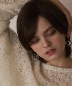 GRACE CONTINENTAL フィルムヤーンニットトップ