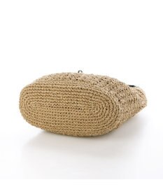 UNBILLION カシュカシュ cachecache / ドロストフリルハンドル地柄編みトート カゴバッグ