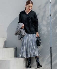 23区 L 【Lサイズ限定】ヴィスコースストレッチ Ｖネック ニット