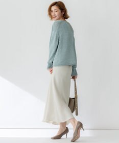 23区 S 【洗える】ブライトリリーヤーン クルーネック ニット