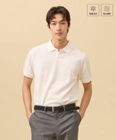 J.PRESS MEN クールビズ対応【接触冷感 / 吸水速乾】【J.PRESS PREMIUM JERSEY】スキッパー ポロシャツ ホワイト系