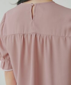 Tiaclasse L 配色パイピングボウタイブラウス