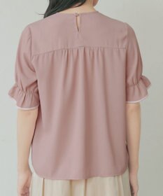 Tiaclasse L 配色パイピングボウタイブラウス