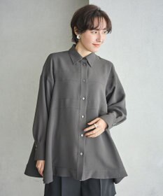 #Newans 【洗濯機可能】Aラインパネルチュニックシャツ