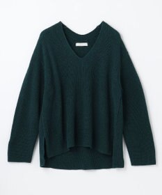 ANY ウールブレンドバルキーニット Vネック