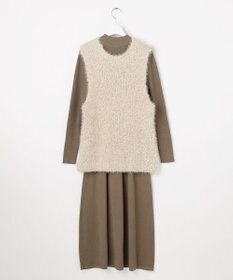 Feroux ジレ付きニット ワンピース