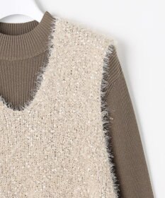 Feroux ジレ付きニット ワンピース