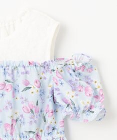 ANY KIDS オン・オフショルダー チューリップ ワンピース