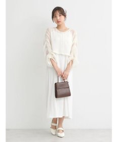 earth music&ecology キラキラシアーギャザーシャツ