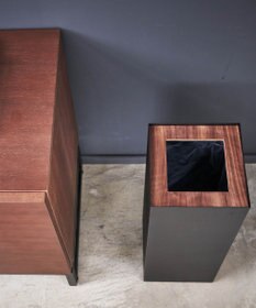 tower トラッシュカン リン 角型ロング ブラウン