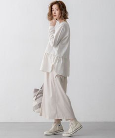 23区 【洗える】シアータフタ コンビ カットソー