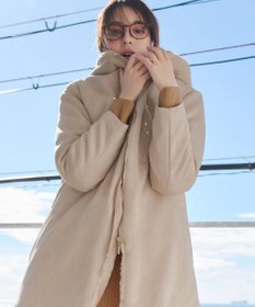 Tiaclasse スエードボンディグフード付きコート