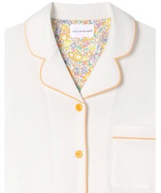 une nana cool 【綿100%】60/1 シルケットスムース 長袖開襟 MADE WITH LIBERTY FABRIC