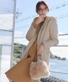 Tiaclasse スエードボンディグフード付きコート