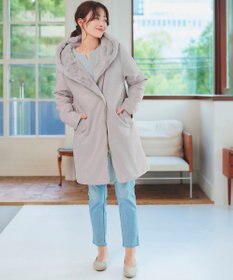 Tiaclasse スエードボンディグフード付きコート