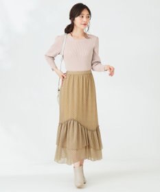 ANY SIS 【洗える】ティアードプリント スカート