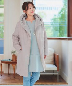 Tiaclasse スエードボンディグフード付きコート