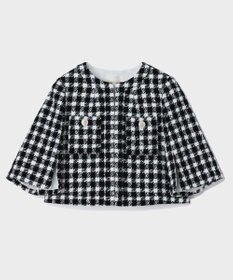 GRACE CONTINENTAL チェックツイードショートジャケット