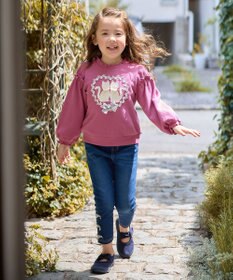 ANY KIDS ネコシルエット裏毛トレーナー