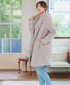 Tiaclasse スエードボンディグフード付きコート