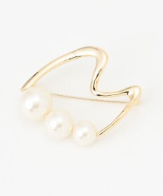 ICB パールラインブローチ