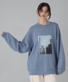 WEGO 【ユニセックス着用ITEM/2点SET/MLサイズ展開】アクセ付きフォトグラフィックプルオーバー