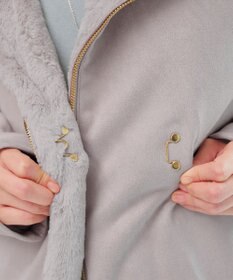 Tiaclasse スエードボンディグフード付きコート